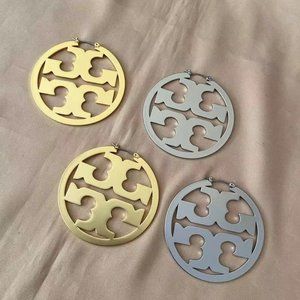 Tory Burch vintage large logo earrings